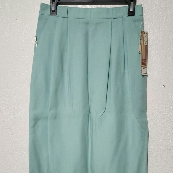 NWT NEW POTOMAC Collection Sea Green Womens Skirt Suit w/ Jacket Size 12 - Picture 5 of 10